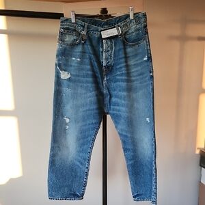 R13 Tailored Drop Denim.  Color Bain.   Size 27